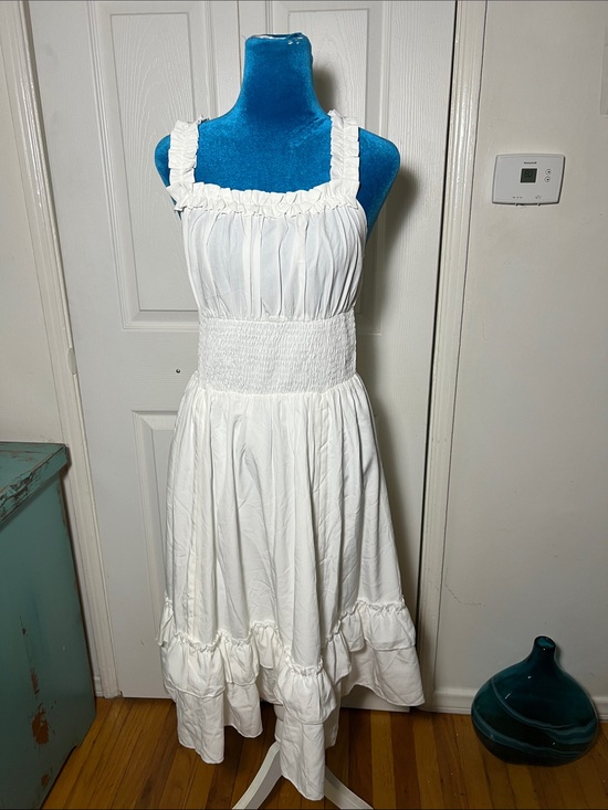 Scarlet Darkness Dresses & Skirts - Scarlet Darkness Goth Renaissance White Midi Dress Women’s Small